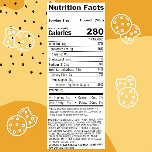 Miniatura 7 de Famous Amos Cookies, paquete de 15, bolsas individuales de 2 onzas tamaño bocado de famosas galletas Amos con chispas de chocolate, aperitivos a