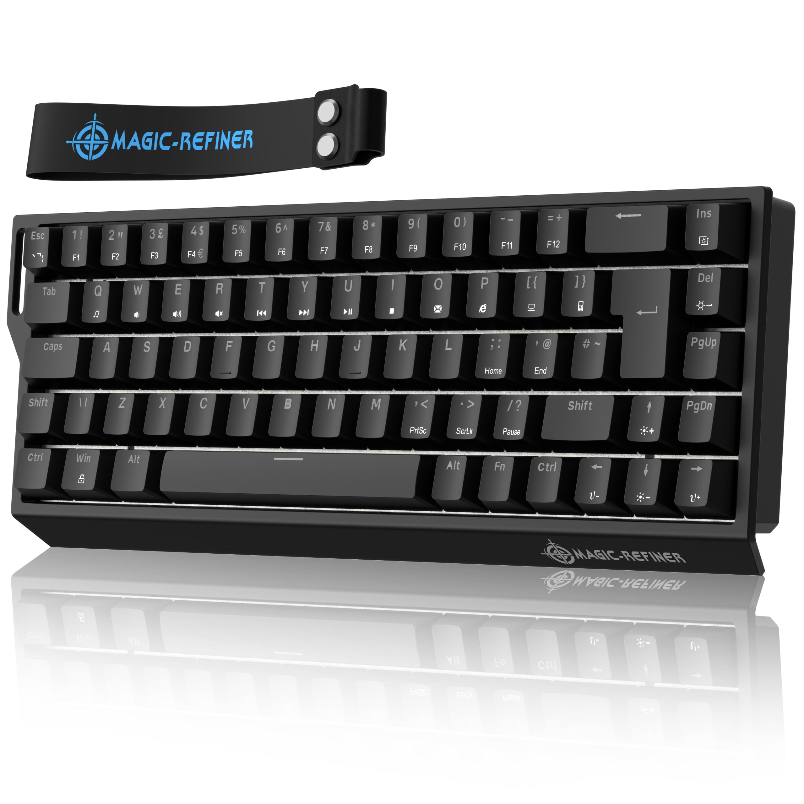 MAGIC-REFINER X68 HE Tastiera Rapid Trigger 8000Hz,Tastiera Magnetica Cablata,Attuazione Regolabile,Layout UK,Latenza 0,125ms,Precisione RT 0,01mm,Snap Tap,Retroilluminazione RGB