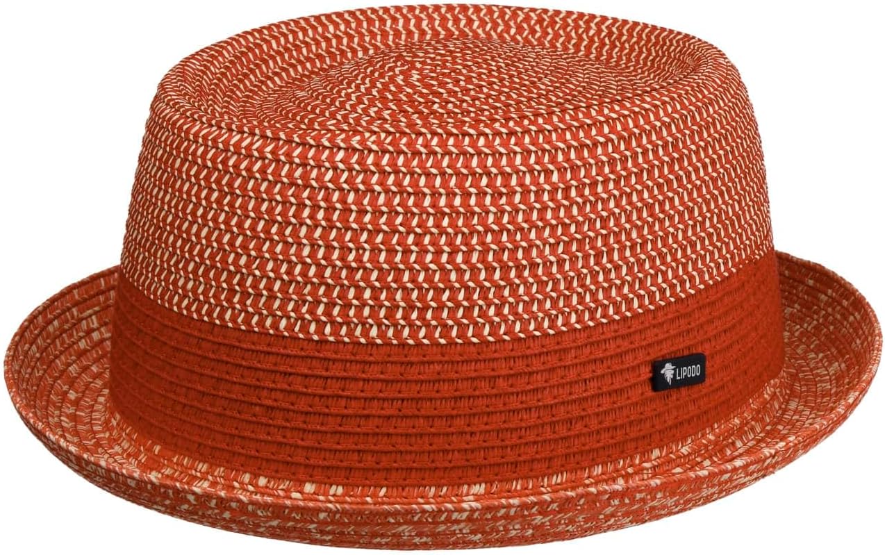 Lipodo Ennario Pork Pie Classic Straw Melange Travel in Italy Men Summer