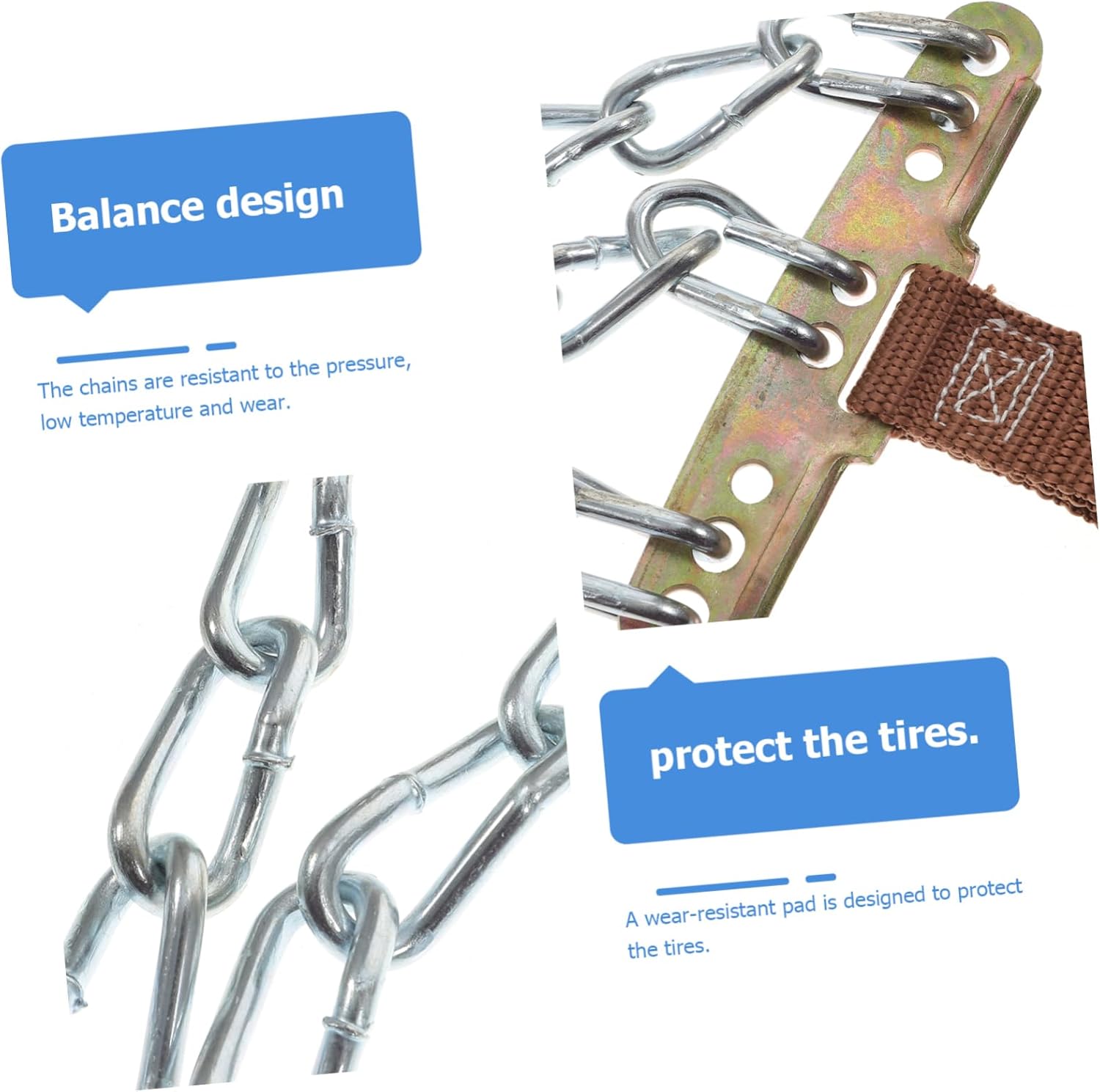 8pcs Snow Chains for Cars and Suvs Durable Anti-skid Tire Traction Device Easy to Install for Mud and Ice Random Color