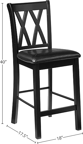 Miniatura 6 de Homelegance Norman - Juego de comedor de 5 piezas con dos estantes de exhibición, color negro