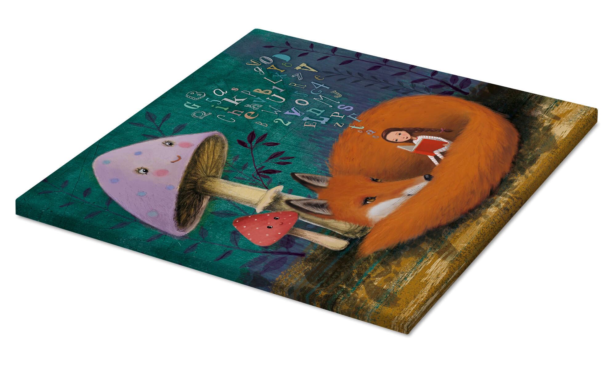 Posterlounge Storia della buonanotte Stampa su tela | 50 x 50 cm di Mila Marquis Quadri Decorazione per pareti