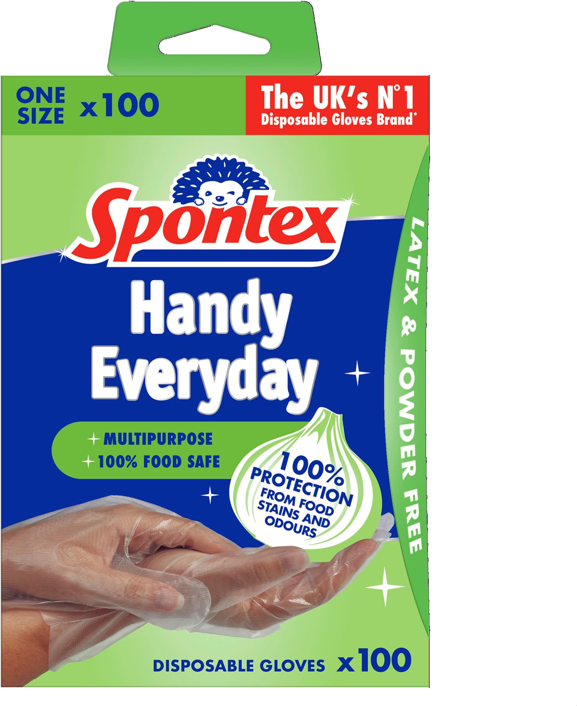 100 Handy Multipurpose Disposable Gloves | One Size | 100% Food Safe