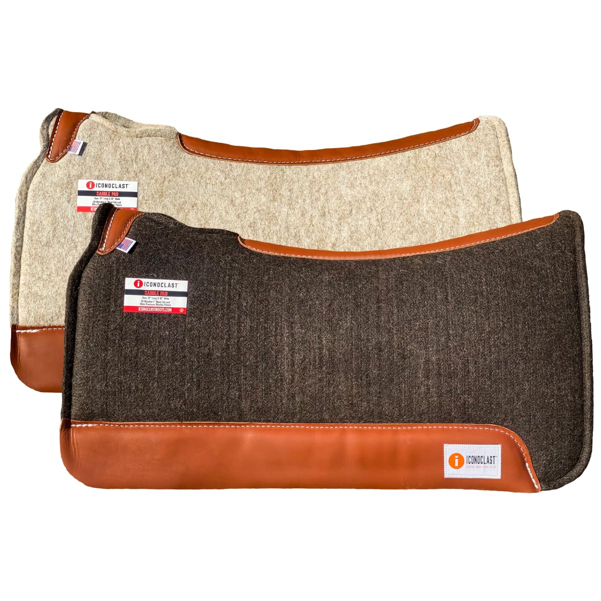 Iconoclast Felt Saddle Pad with Fleece Bottom Black