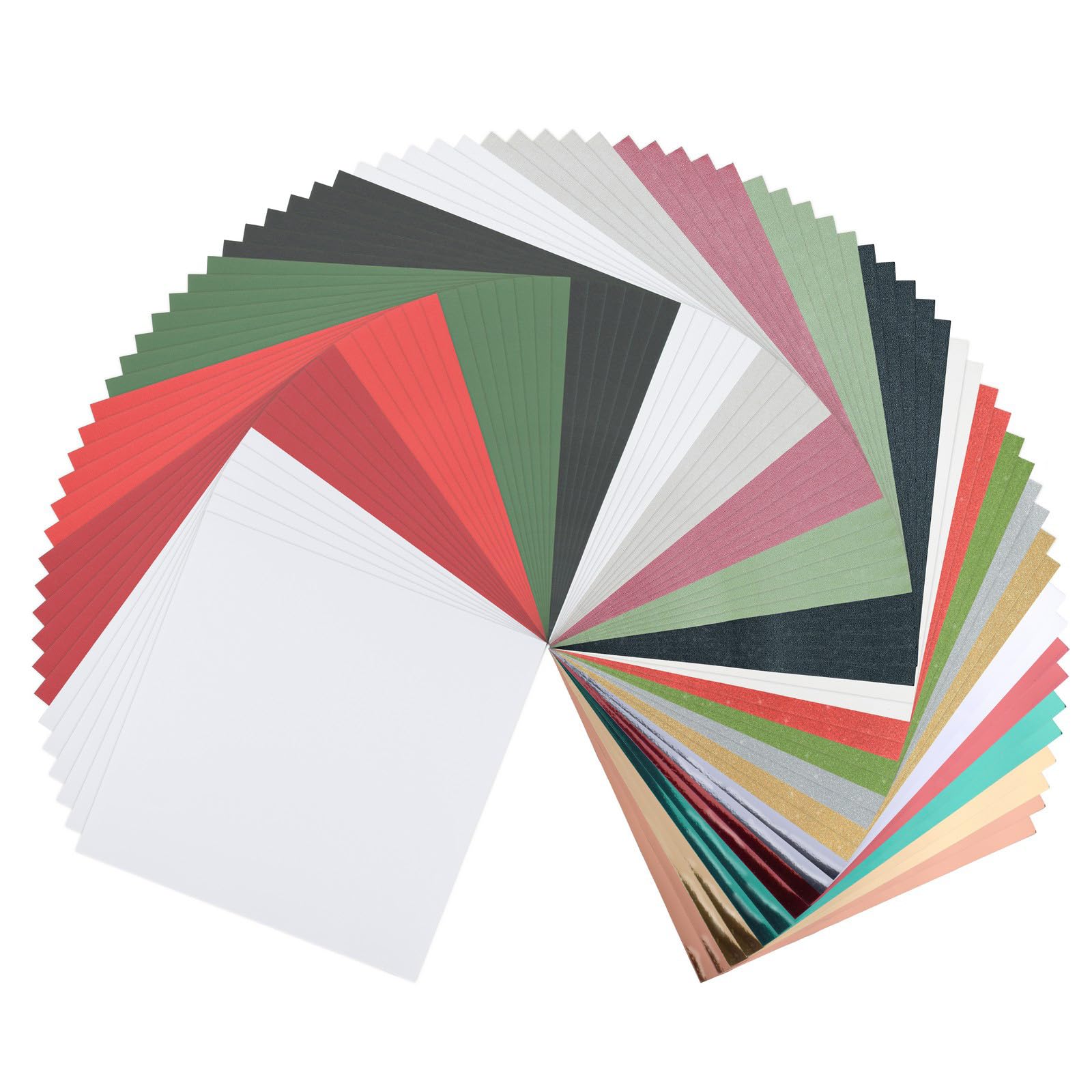 Cartoncino Florence Testurizzata - Materiali per Biglietti colorati 15,2 x 15,2 cm - Nero - 24 Fogli - Carta colorata per Scrapbooking, Biglietti, Fustellatura e Progetti con la Carta - 216 gsm