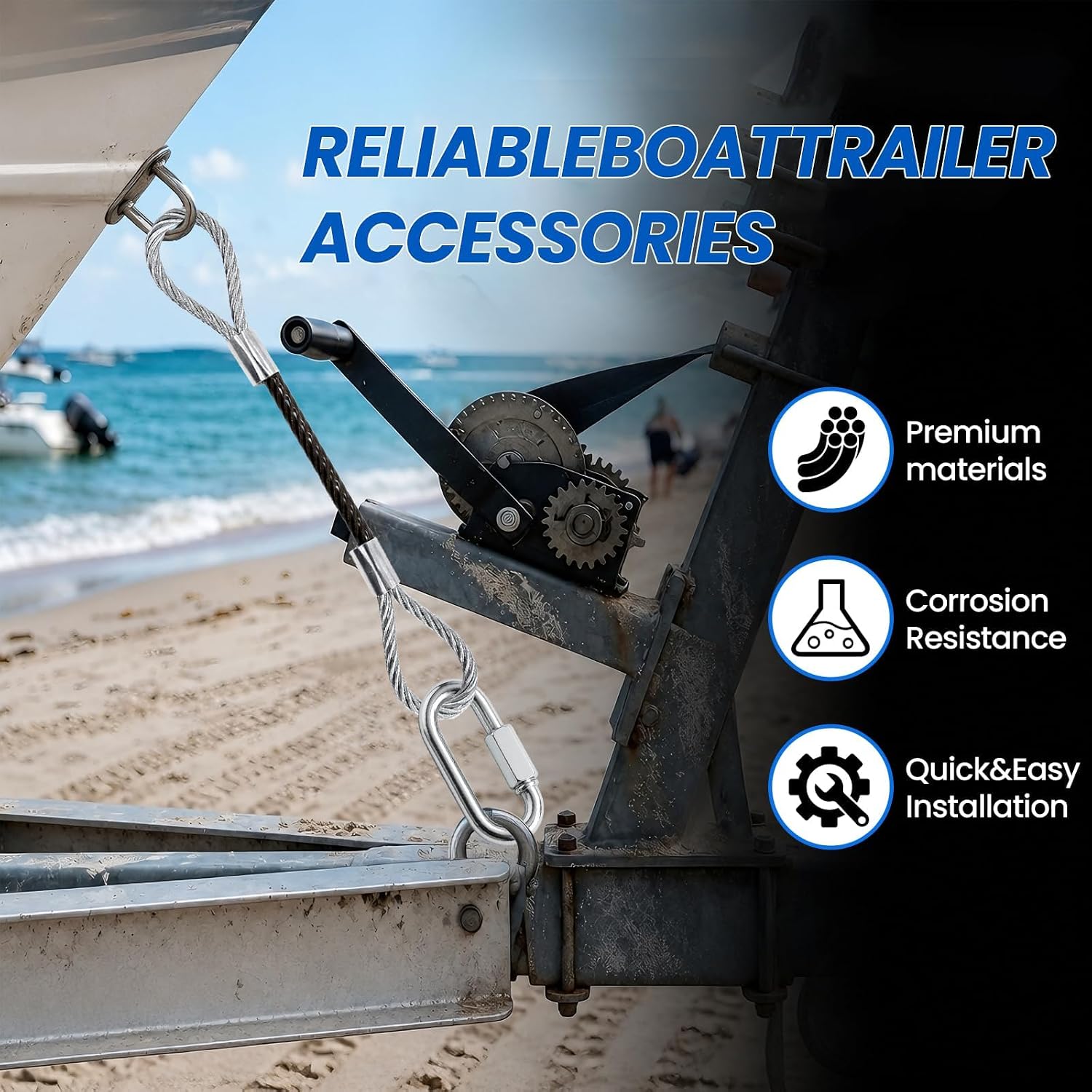 44 Inch Trailer Safety Cable Extension Kit with S Hooks, Vinyl Coated Steel Towing Safety Cables with 18 Inch Extension Cable for RV Boat Camper Utility Trailer Hitch