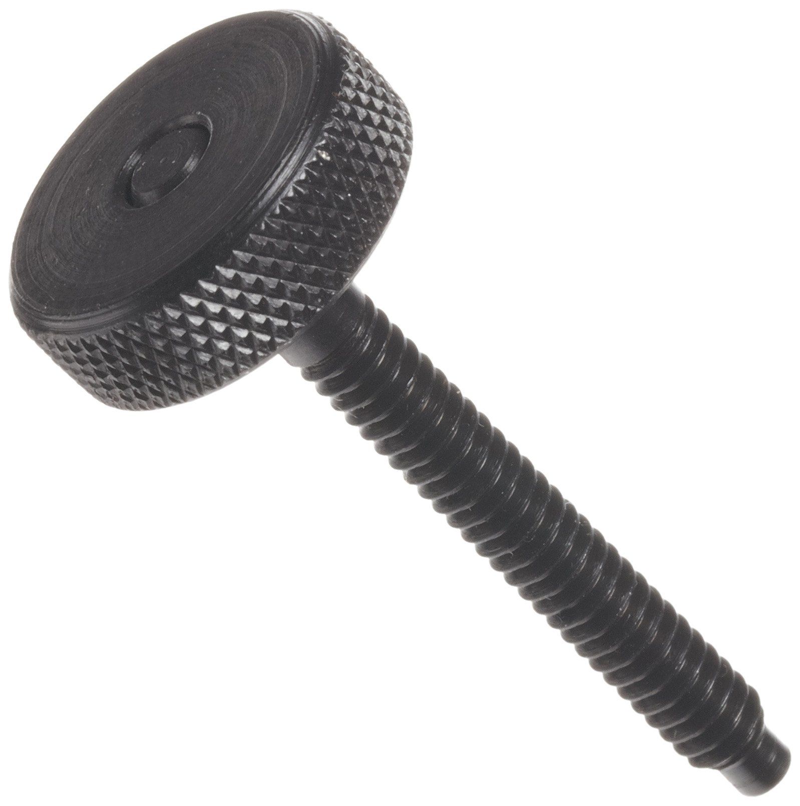 TE-CO 43802 Dog Point Knurled Head Screw Black Oxide, 10-24 Thread x 1-1/2