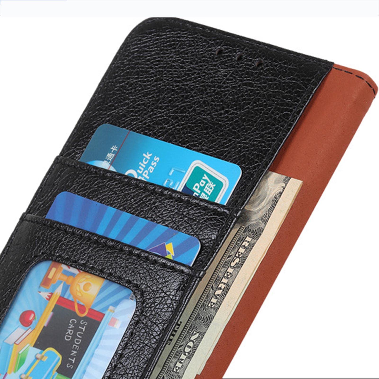 LTLGHY Cover per Huawei P50/P50 PRO, Flip Caso in PU Pelle Premium Portafoglio Custodia con Kickstand Slot per Schede Chiusura Magnetica Interno TPU Antiurto,Marrone,P50 PRO 6.6