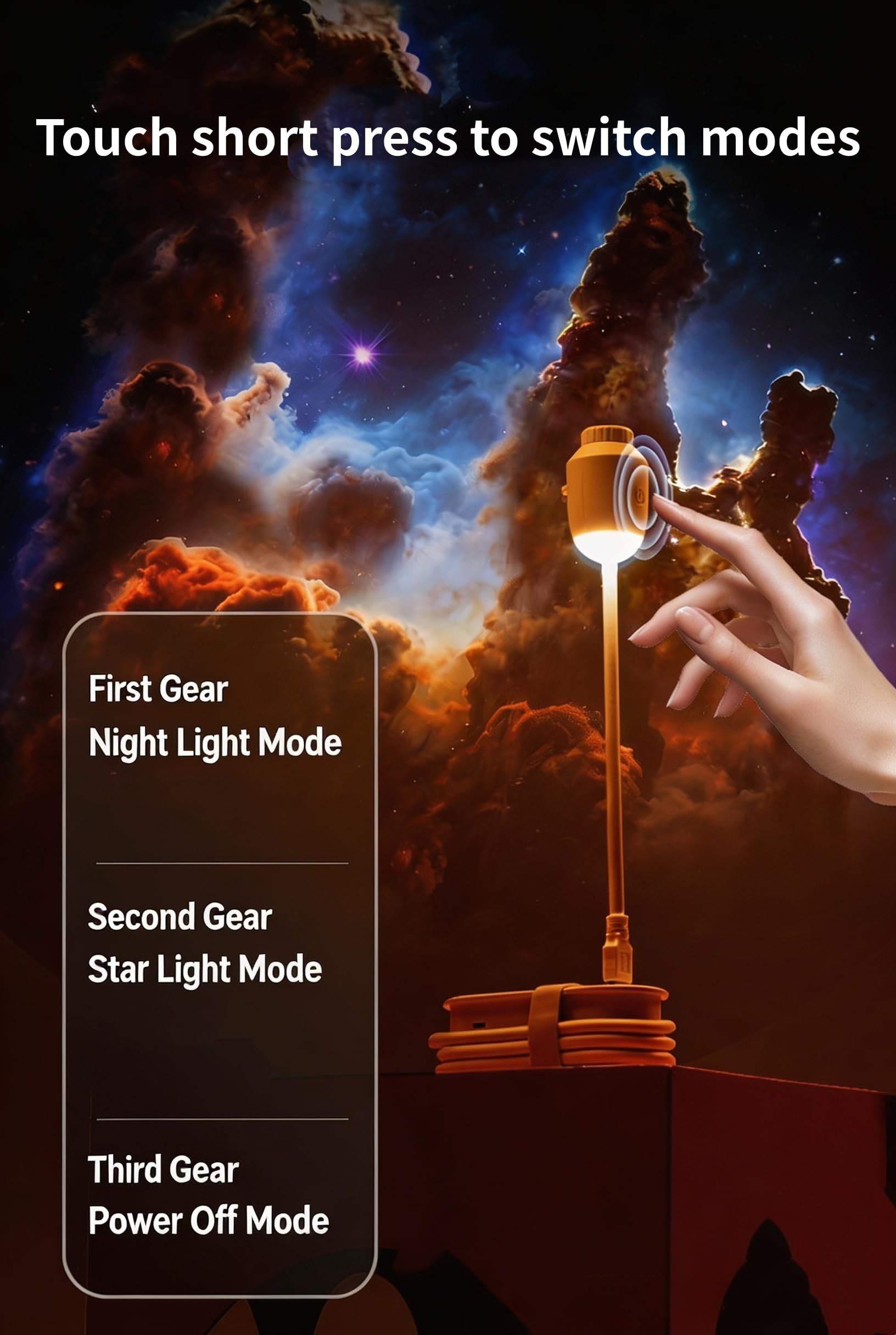 2-pak gwiaździstego nieba projektor galaktyka lampka nocna z 3