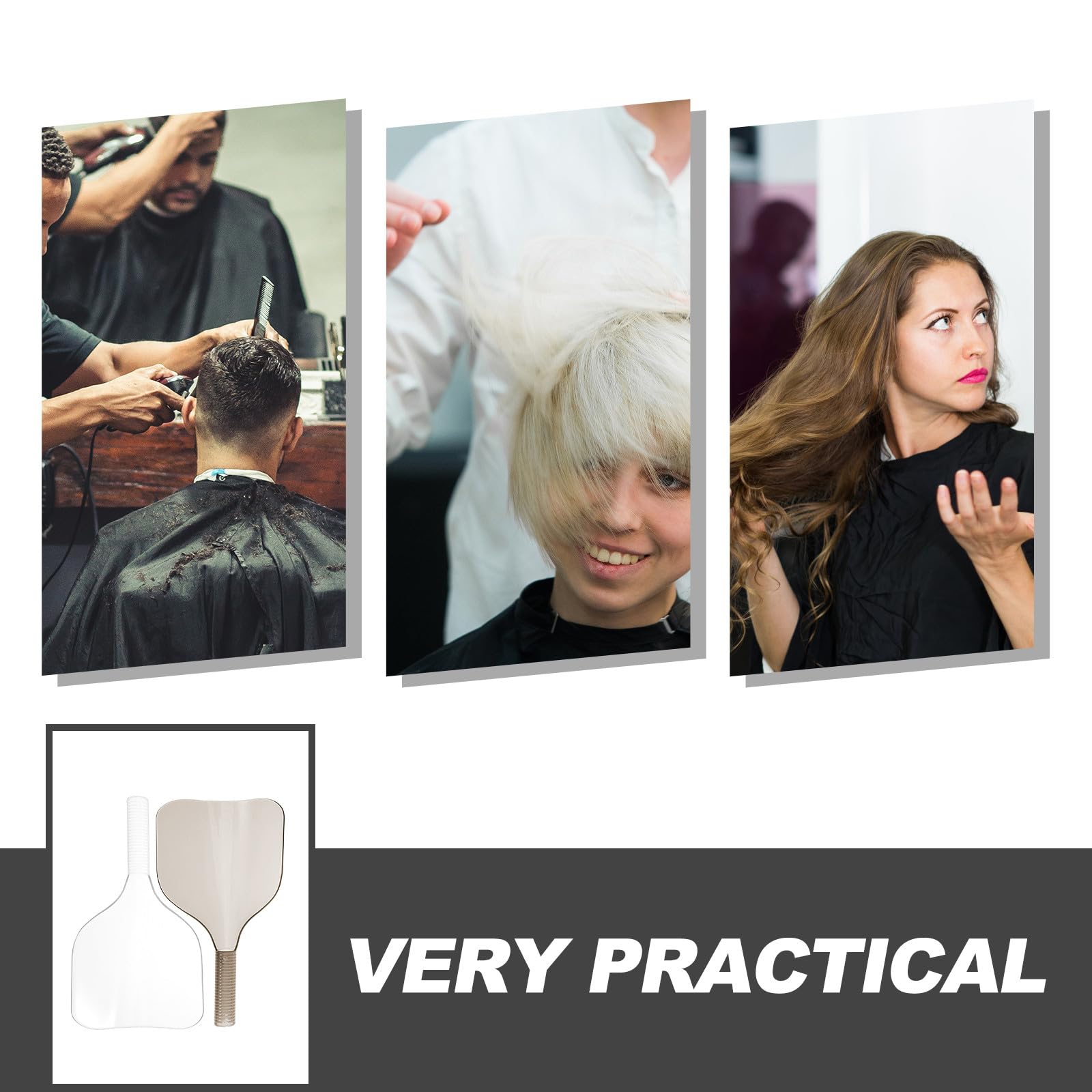Luxshiny 2 Stück pack Haarspray Gesichtsschutz aus Pet mit Griff Multifunktional und Atmungsaktiv für Friseursalons und Haarpflegebehandlungen