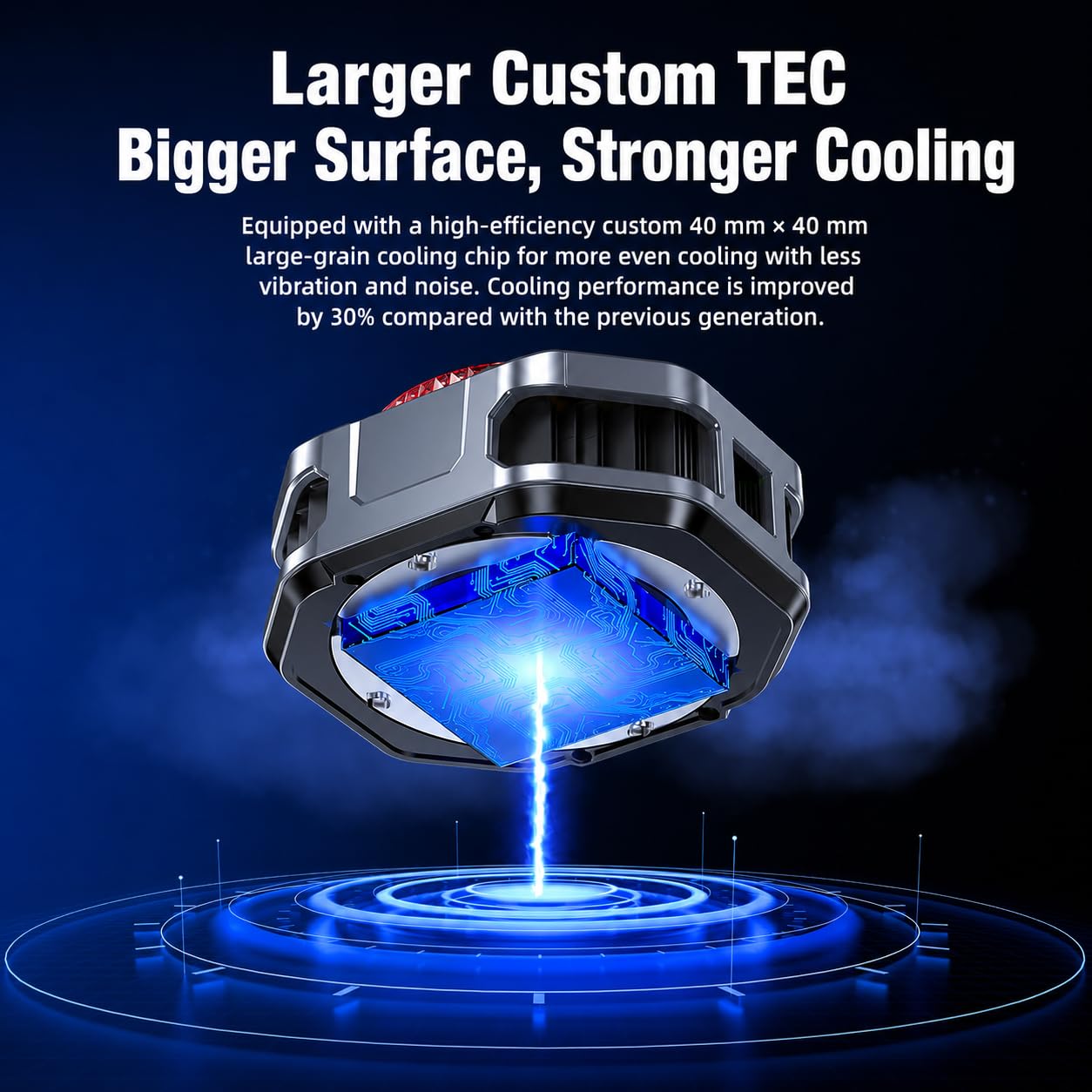 Enfriador Magnético para Móvil para Juegos,36w Potente Efecto de Rrefrigeración,Phone Cooler 4 velocidades,Enfriador de Teléfono para Gaming para Climas Cálidos