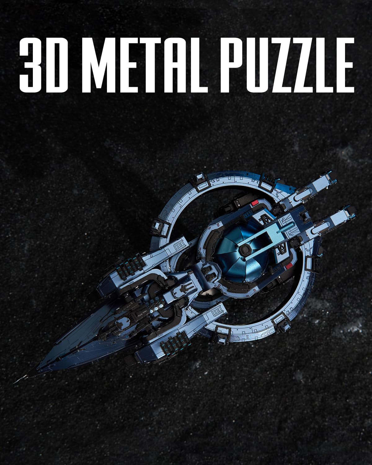 Piececool Puzzle 3D Maquette Metal Vaisseau Spatial Sélection Naturelle, Problème à Trois Corps Maquette Adulte Modèle Cuirassé Spatial, Puzzles 3D Acier Inoxydable, Cadeaux, Collection, 378 Pièces