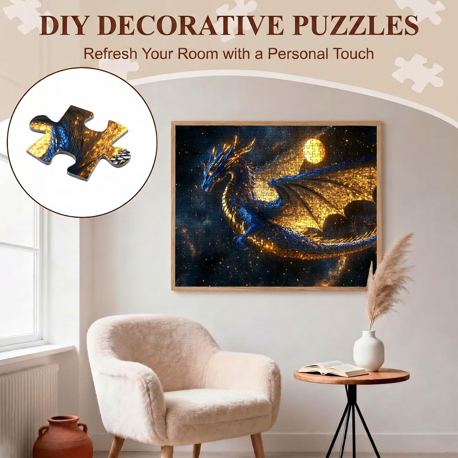 Puzzle 6000 Pezzi Classici, Puzzle drago sogno 179 x 105 cm, Gioco Educativo e Antistress in Legno con Poster Incluso, Ttività DIY per Famiglia, Regalo per Appassionati, Decor Parete Casa, f0-632