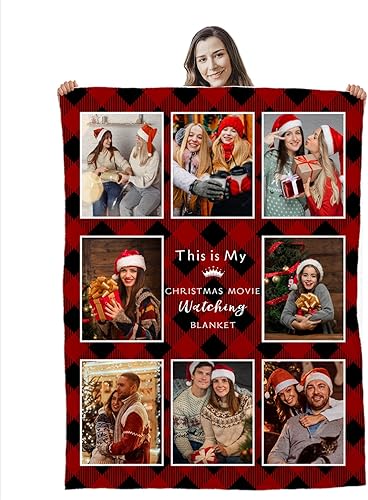 Miniatura 7 de Manta personalizada con nombre, imagen y fecha para esposa, regalos personalizados para esposa de parte del marido, manta de franela súper suave