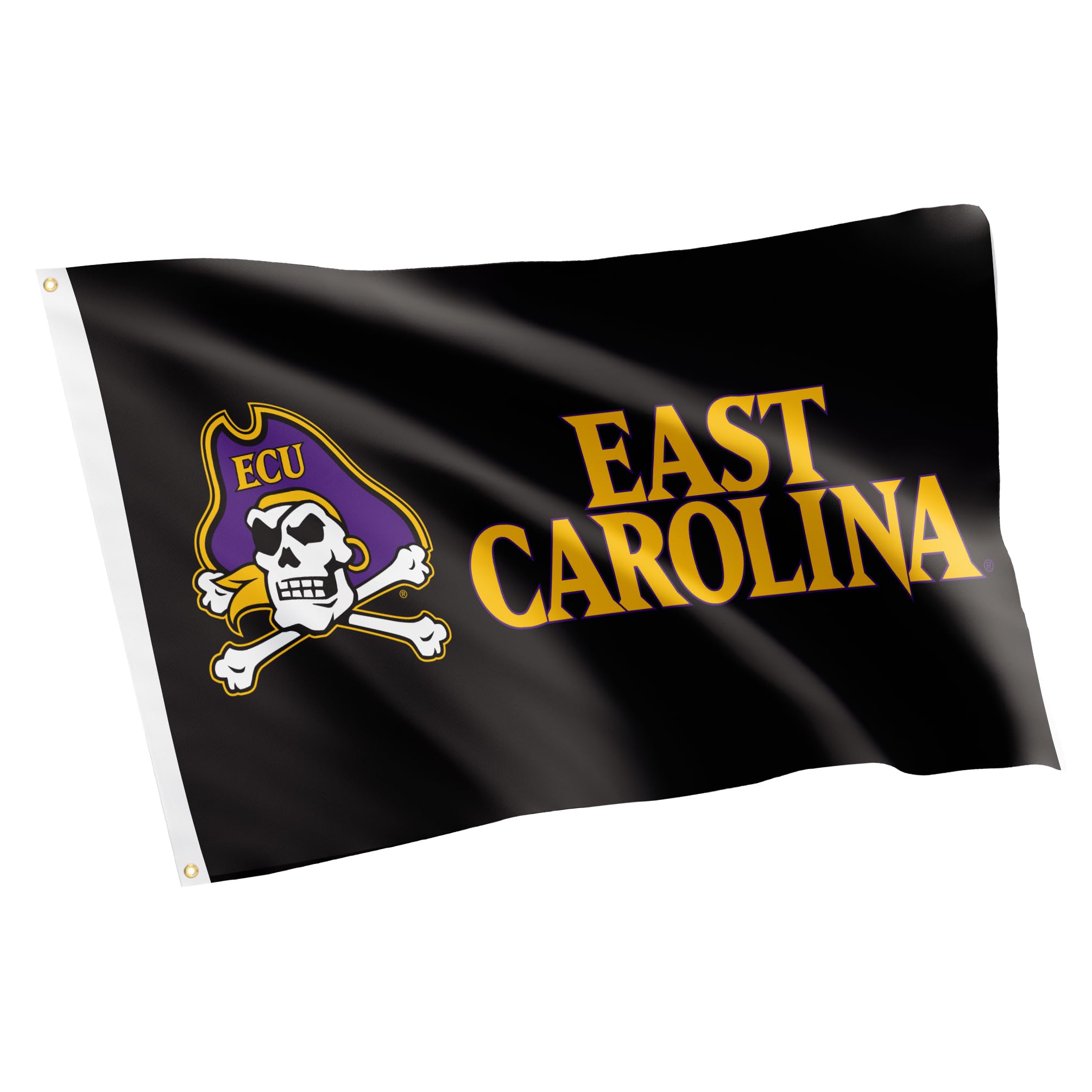 Bandera de la Universidad de Carolina del Este 3x5 de poliéster resistente para exterior