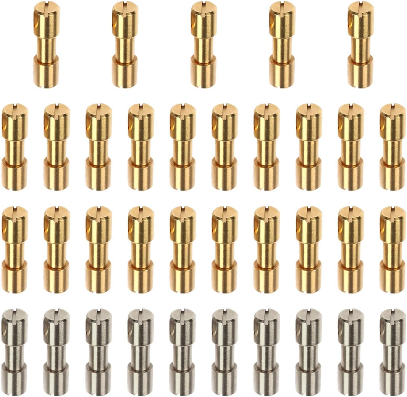 Amazon.com: 35 Sets Bracket Bolt Fasteners Tool, Brass & Stainless ...