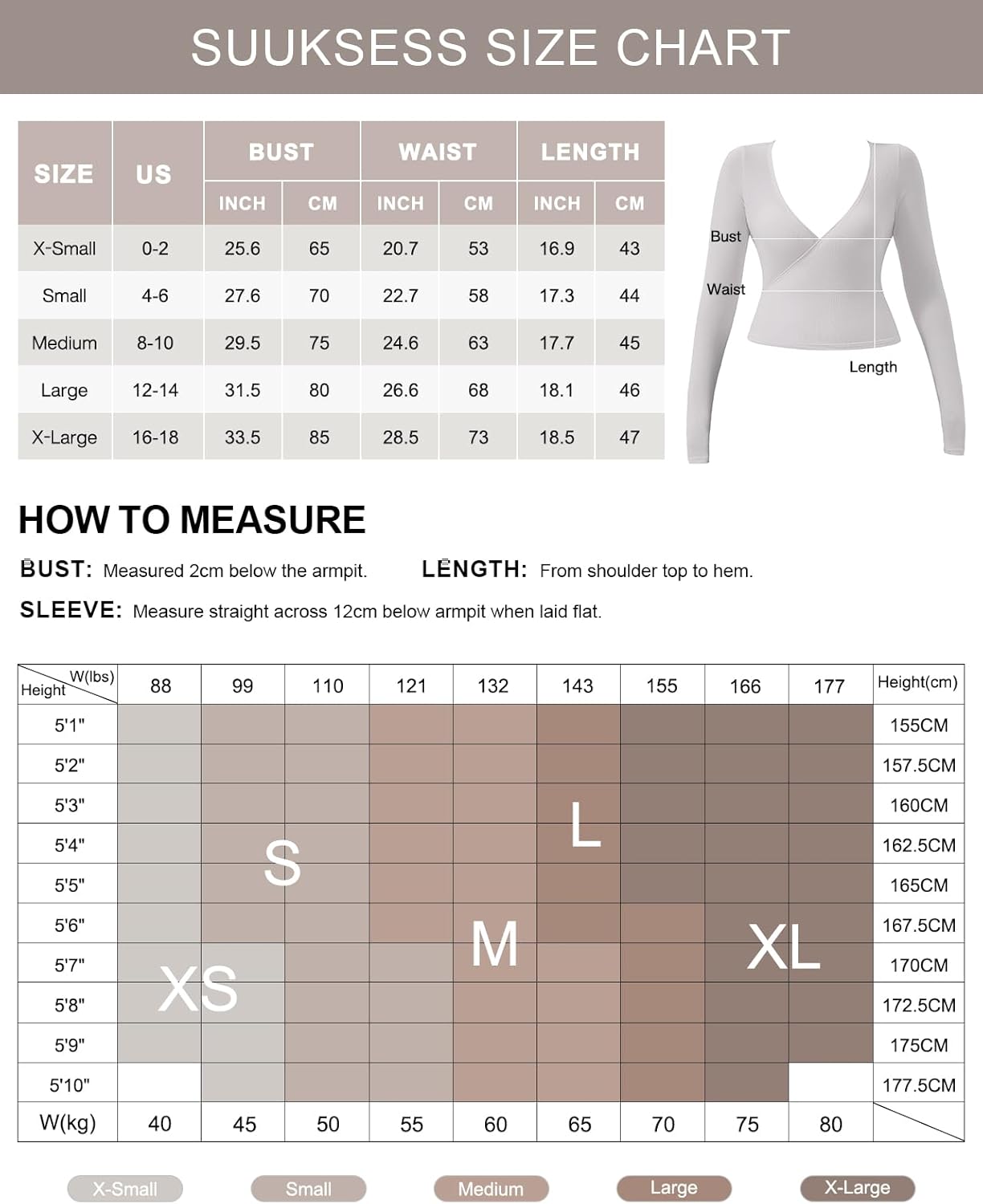 SUUKSESS Women Pilates Wrap Workout Cropped Top Ribbed Long Sleeve V Neck Tie Front Ballet Yoga Shrug Blouse - Image 6