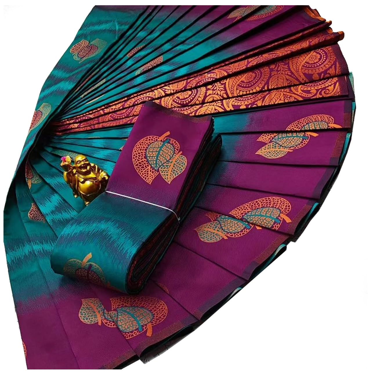 Vjfashion Paithani Women's Soft Silk Saree with Blouse Free Size