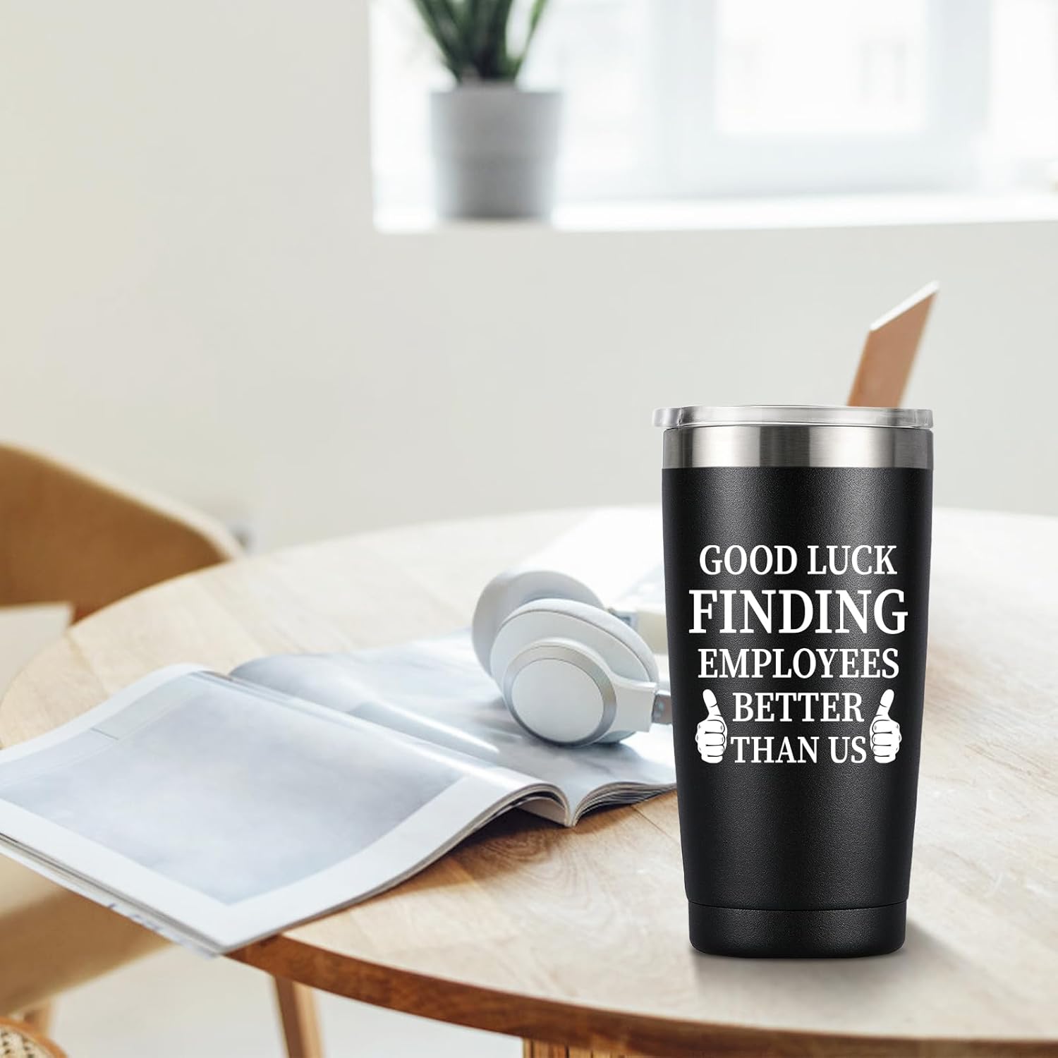 MASGALACC Best Boss Going Away Gifts - Good Luck Finding Employees Better Than Us - Novelty Leaving Farewell New Job Retirement Birthday Gifts for Men Women, 20oz Insulated Tumbler, Black - Image 6