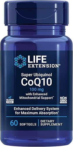 Life Extension Super Ubiquinol CoQ10 con apoyo mitocondrial mejorado 01426 100 Mg 1
