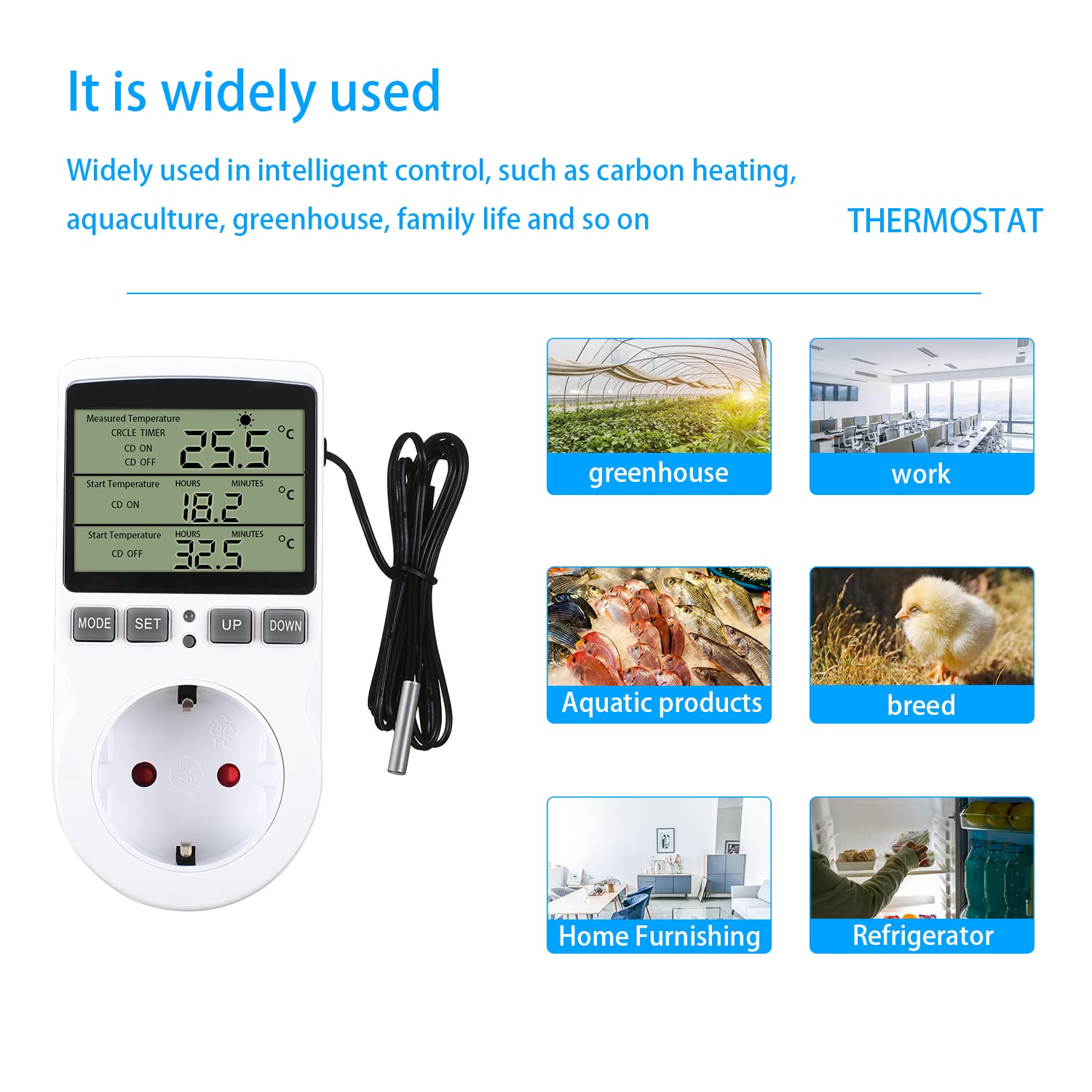 Termostato Digitale Per Riscaldamento - 2 Pezzi Con Sonda, Controllo Temperatura Per Serra E Germinazione - Foto 3