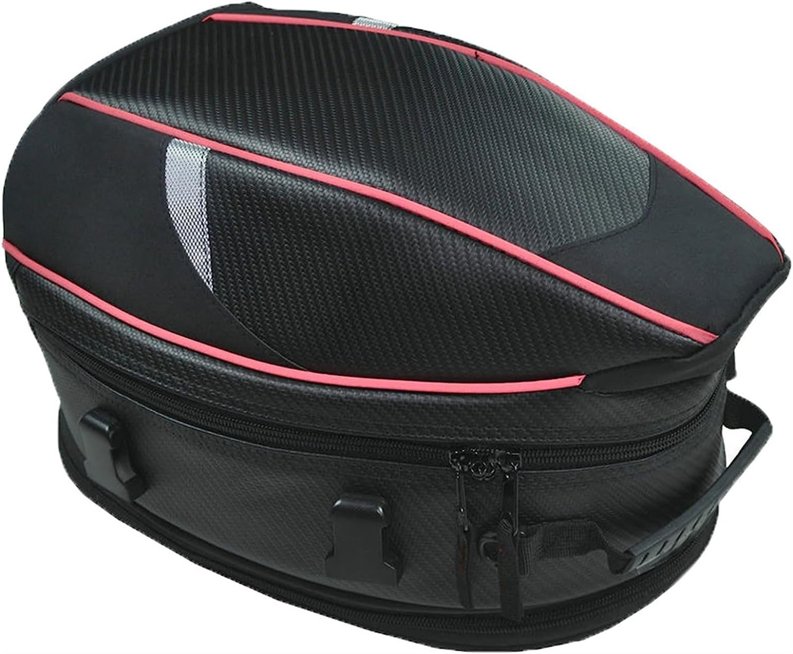 THE WHITE SHOP Motorcycle Tail Bag Backpack Waterproof Luggage Bag Motorbike Saddle Bags Seat Bag Multifunctional PU Leather Bike Bag Sport Backpack