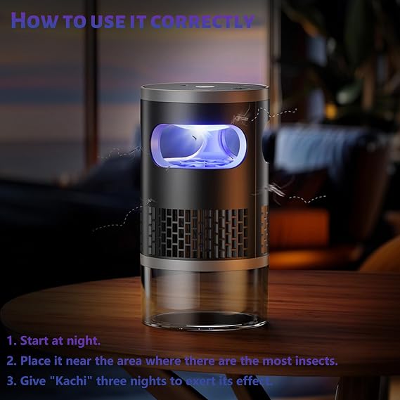 Mosquito Zapper, Fly Zapper Indoor & Outdoor, Fly Catcher with UV Light, Electric Fly Killers with 2 Lighting Modes and Type-C Charging for Pool, Kitchen, Office, Camping, Dorm, Bedroom, Garage
