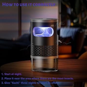 Mosquito Zapper, Fly Zapper Indoor & Outdoor, Fly Catcher with UV Light, Electric Fly Killers with 2 Lighting Modes and Type-C Charging for Pool, Kitchen, Office, Camping, Dorm, Bedroom, Garage