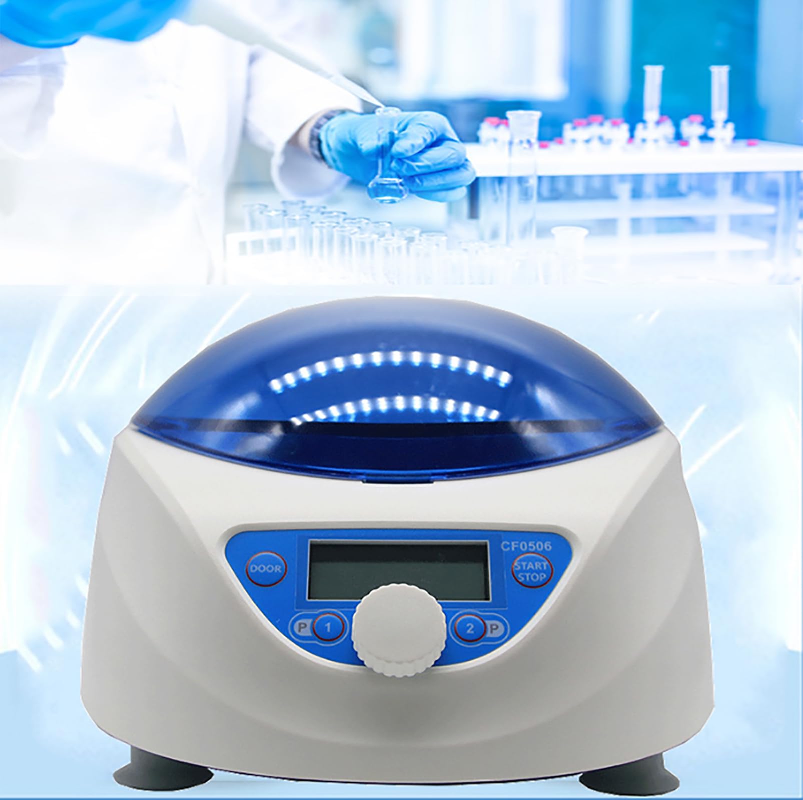 Zentrifuge, Laborzentrifuge Mit LCD-Display, 300–5000 U/min Geschwindigkeitsregelung, Maximale Zentrifugalkraft 2600 X G, Überdrehzahl-Sicherheitsschutz, Für Medizin, Labor, Biologie