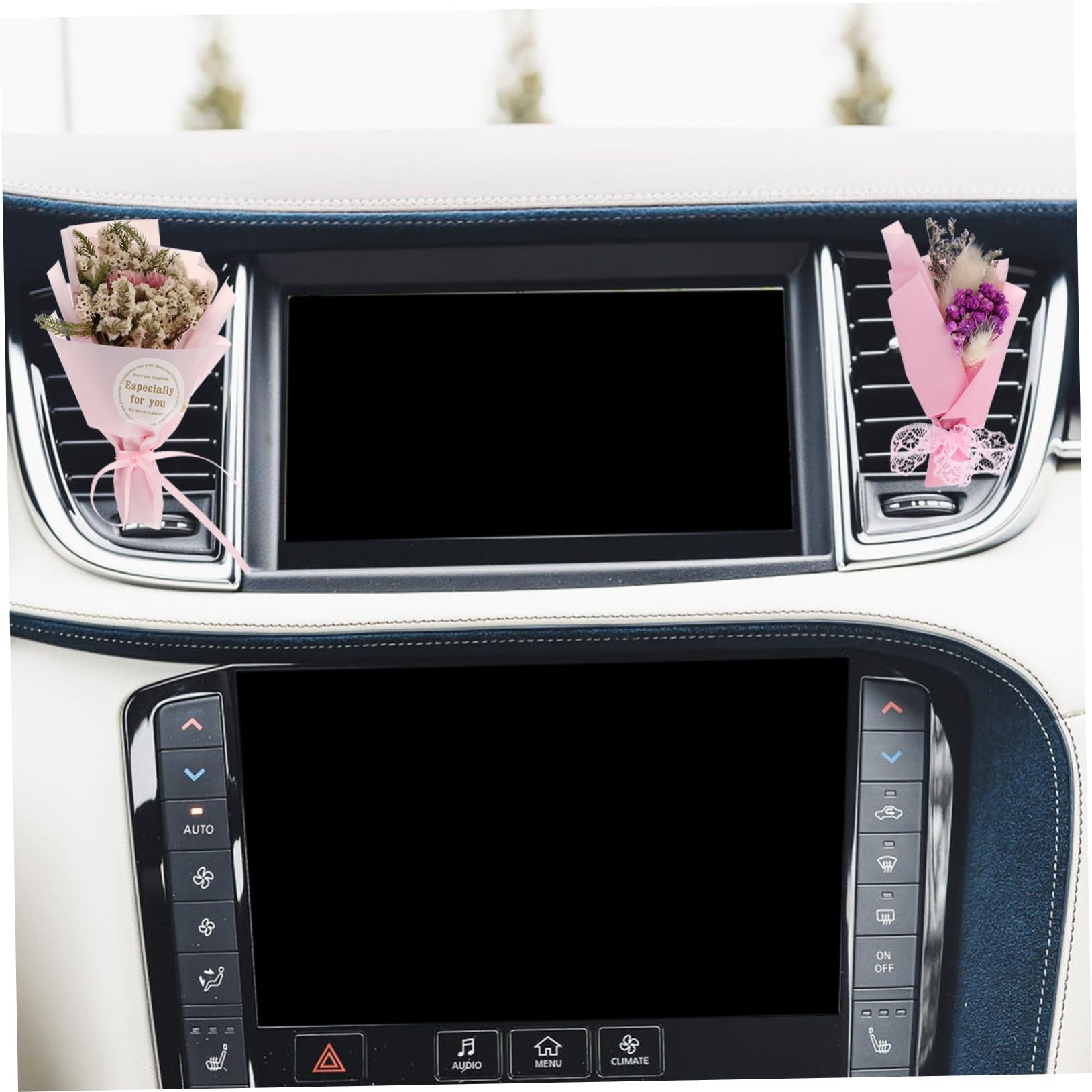 SOLUSTRE 4pezzi Clip Profumatori Per Auto Con Fiori Diffusore Per Ventilazione Auto Design Creativo e Facile Da Utilizzare