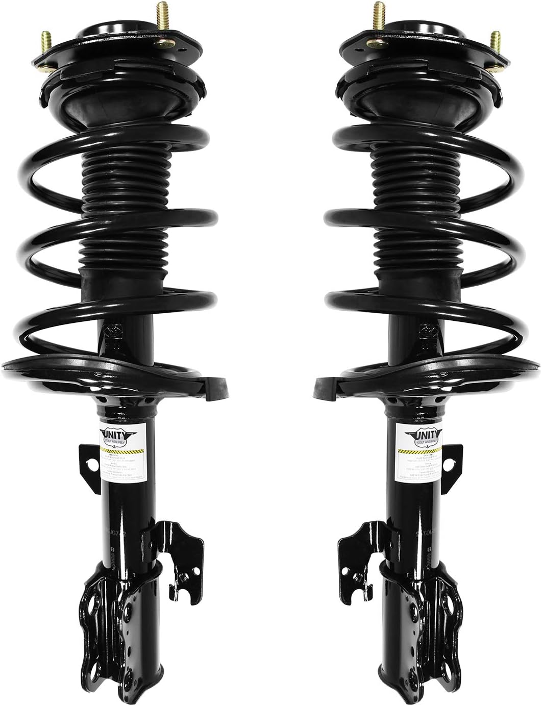 UNITY AUTOMOTIVE 2-11741-11742-001 Front 2 Wheel Complete Strut Assembly Kit 2007-2011 Toyota Camry