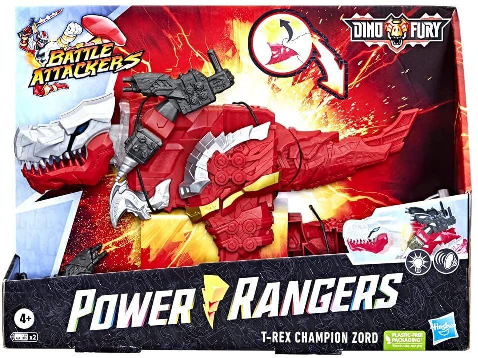 Dino Fury Battle Attackers T-Rex Champion Red Zord Power Rangers