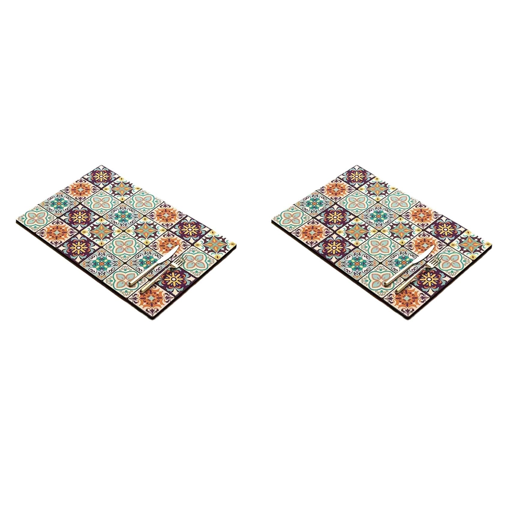 Alfombrillas de secado rápido estilo retro: absorción eficiente para encimeras de cocina (2 uds)