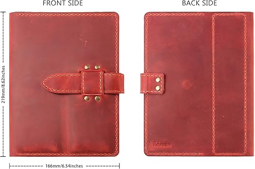 Miniatura 3 de Robrasim Estuche de cuero para lápices, hecho a mano, estuche para bolígrafos de dibujo, estuche de cuero rústico para pinceles de pintura y