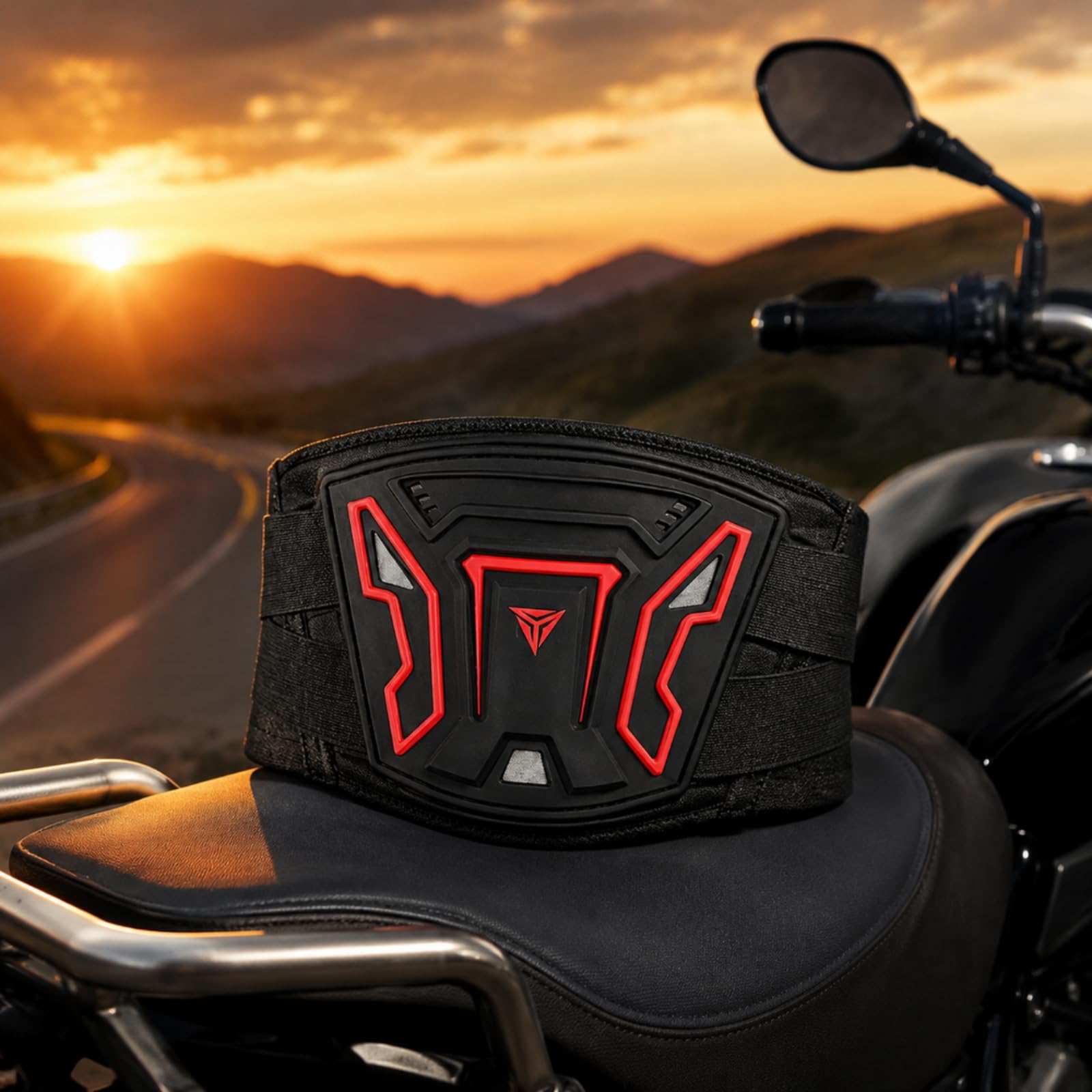 Motorrad-Taillengürtel Stützend Motorrad Niengurt Strapazifähig Rückenstützgürtel für Motorradtouren , , XL