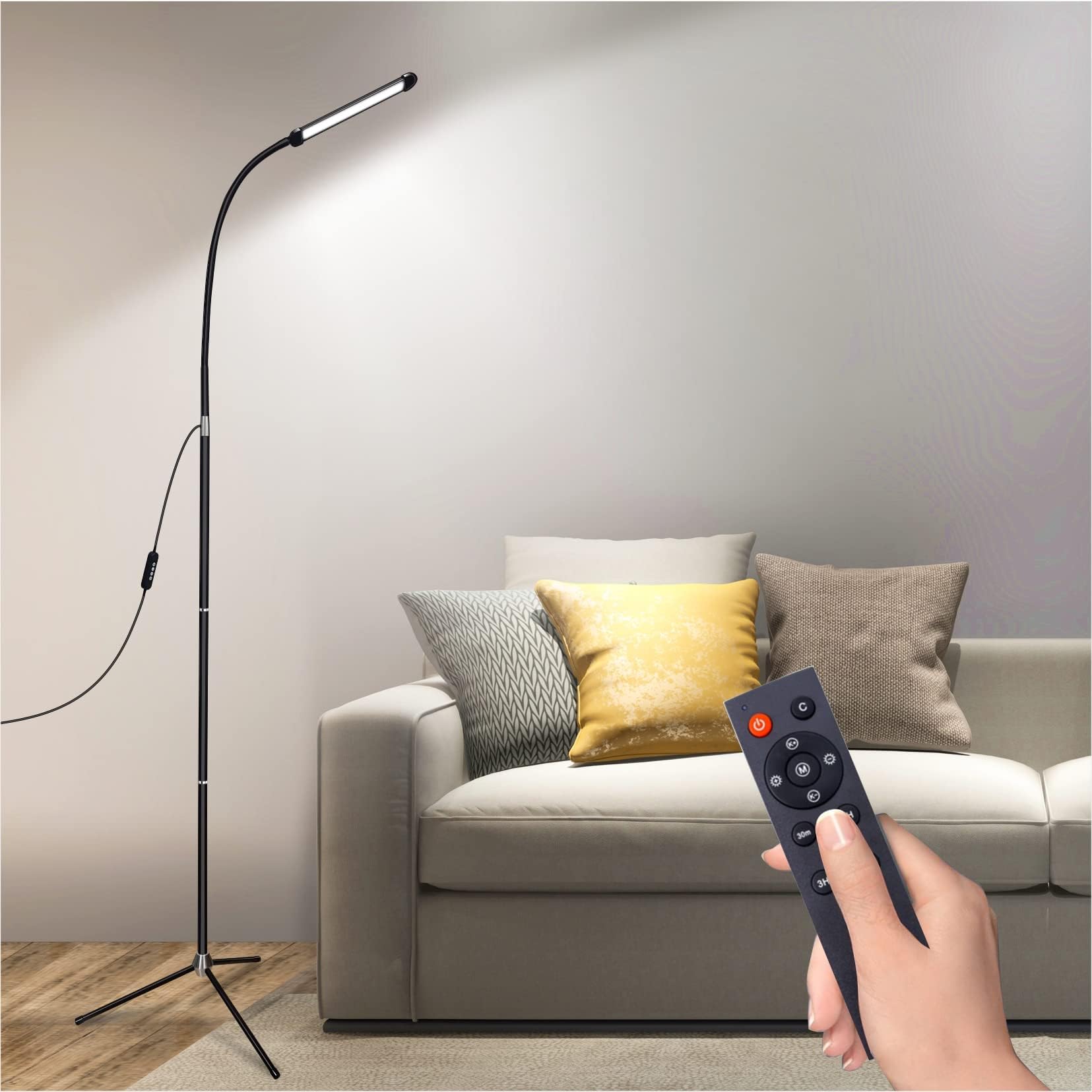 LED Floor Lamp for Living Room,Dimmable Adjustable Standard Lamp for