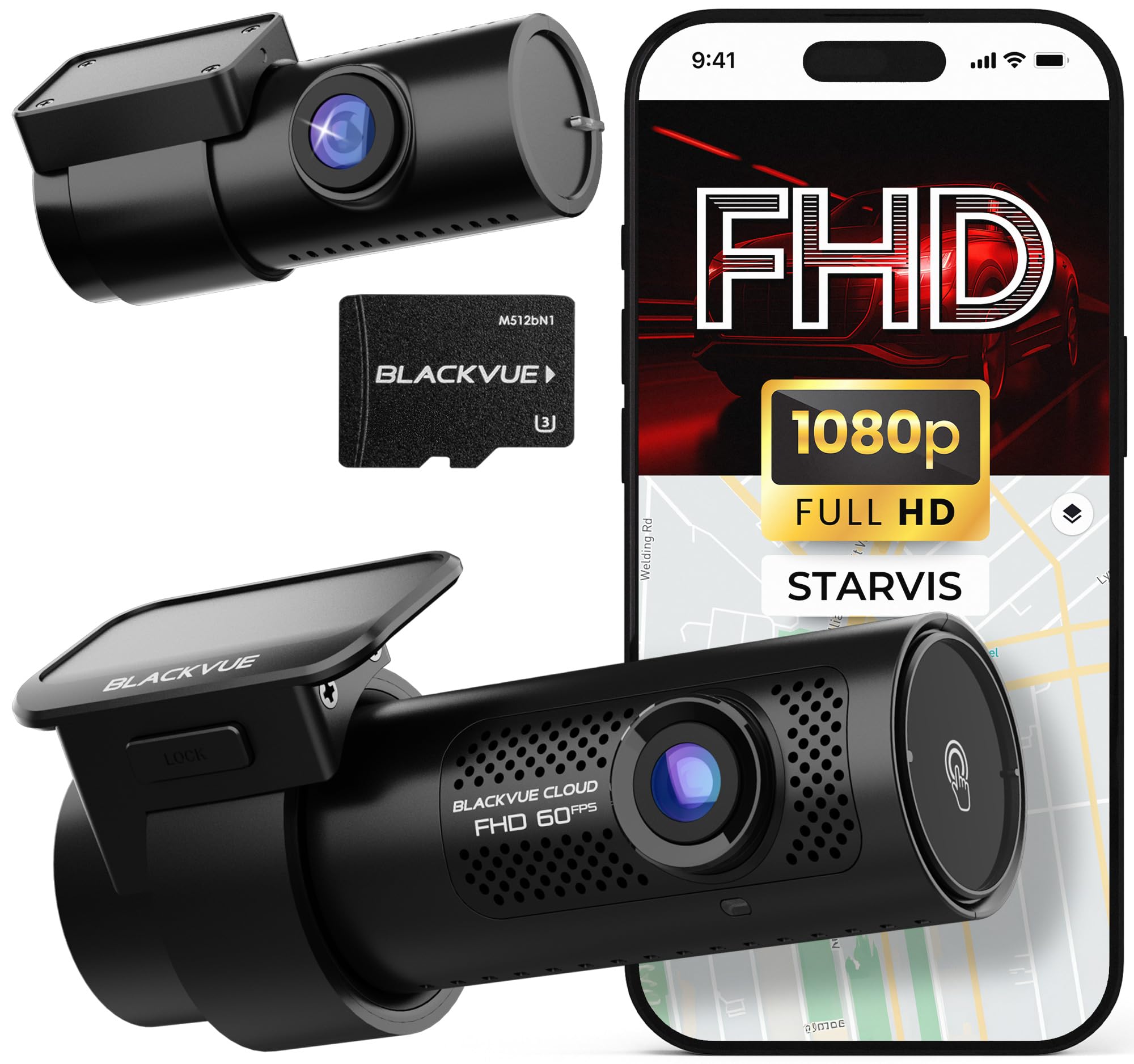 BlackVue DR770X-2CH II Dash Cam – Dual Full HD Front & Rear, Enhanced Visual Clarity, Fast Boot, USB-C Install, Effortless Video Playback via Wi-Fi,