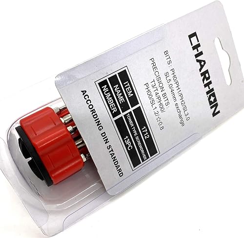 Miniatura 6 de Buspoll Kit de destornilladores rechonchos 13 en 1 con puntas de cabeza plana, hexagonal, torx, cuadrado y Pozidriv