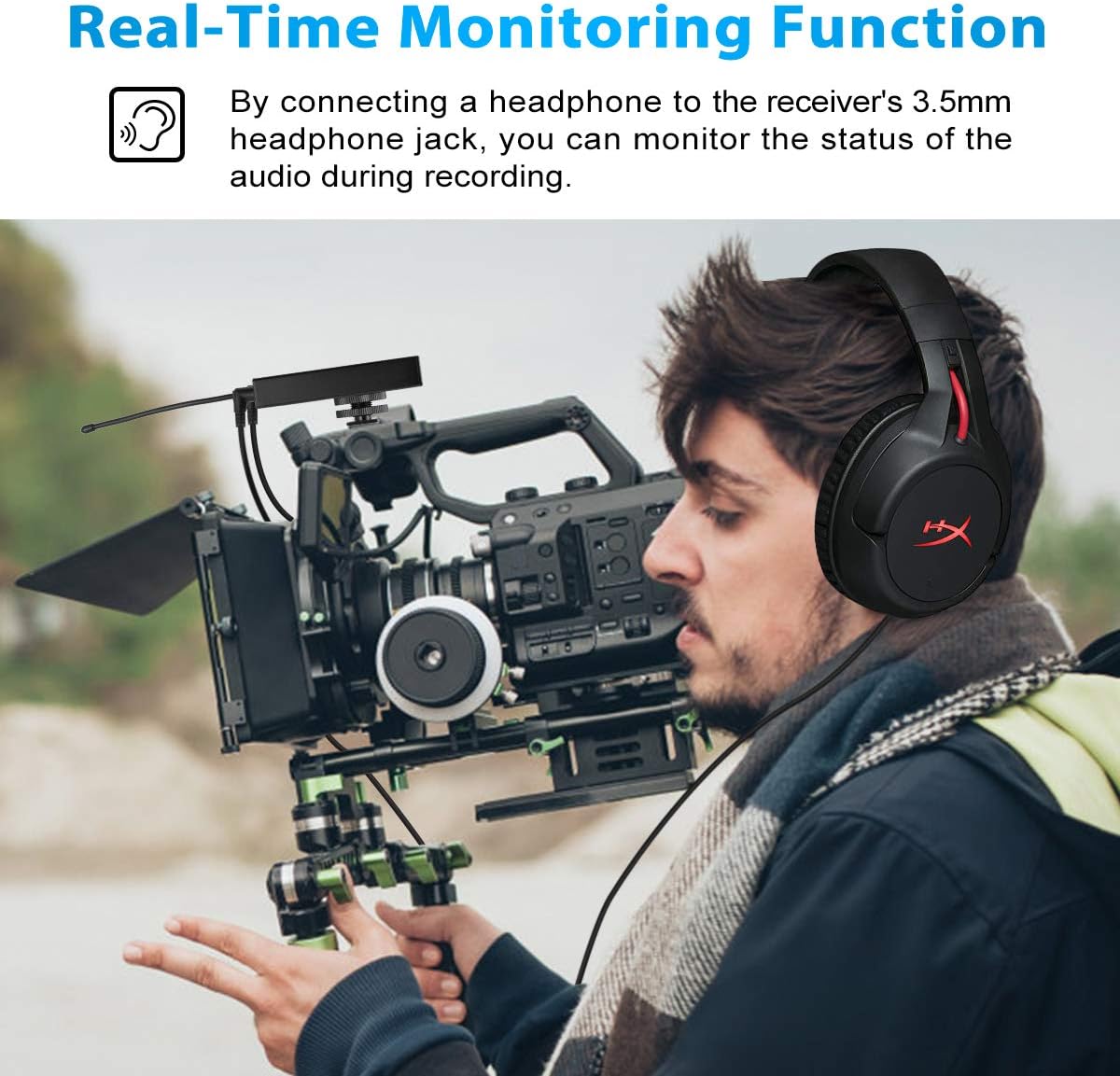 FULAIM MC10 Wireless Omni Lavalier Microphone System for DSLR Camera iPhone Android Smartphone, UHF 20-Channel Wireless Lapel Microphone for Phone Video Recording, Interviews, YouTube and Vlogs