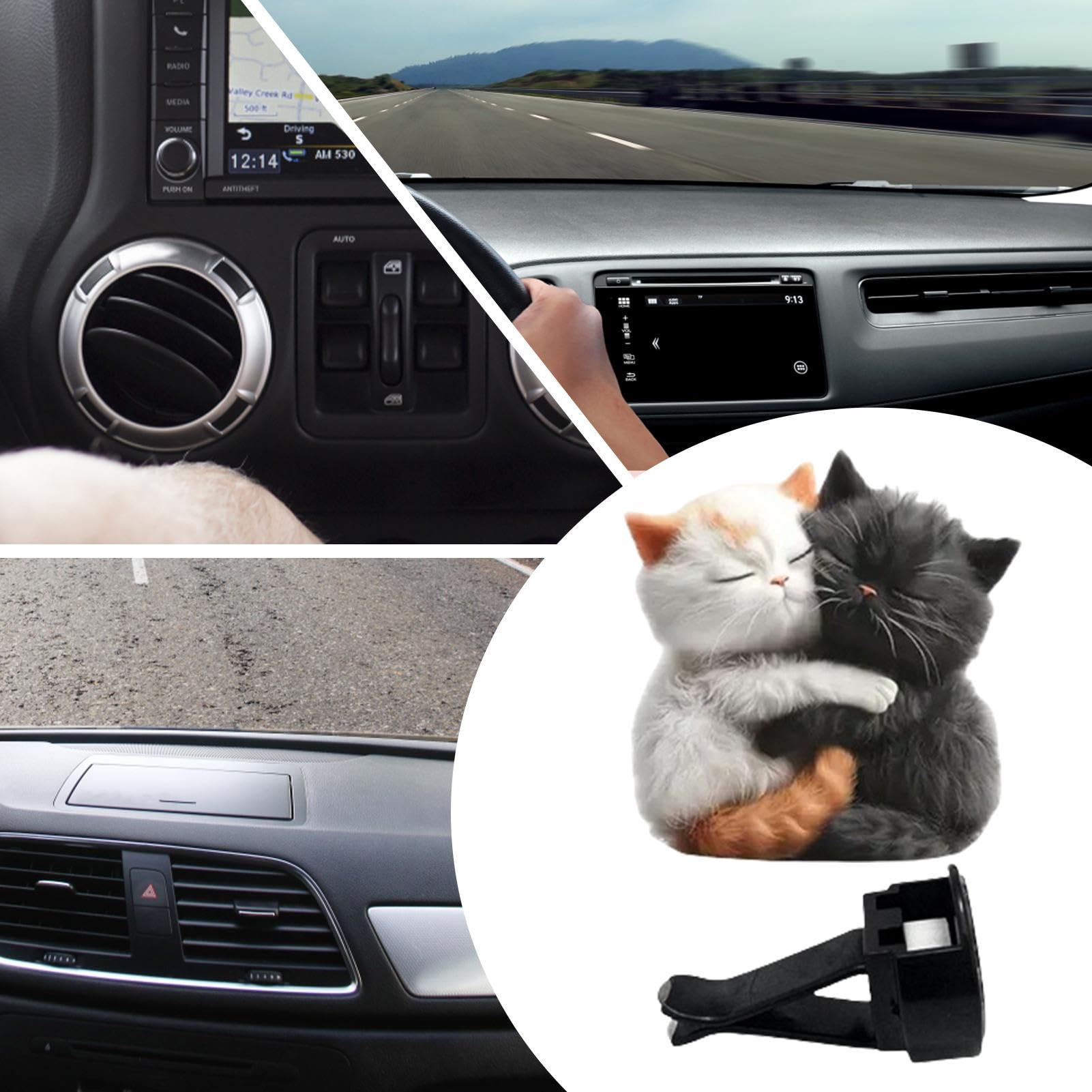 Profumatore per Auto con Clip da Bocchette Deodorante Decorativo Gatto | Diffusore Divertente in Acrilico per Donne Casa Camion Furgone Pendolarismo Viaggio Notte Ventilatore