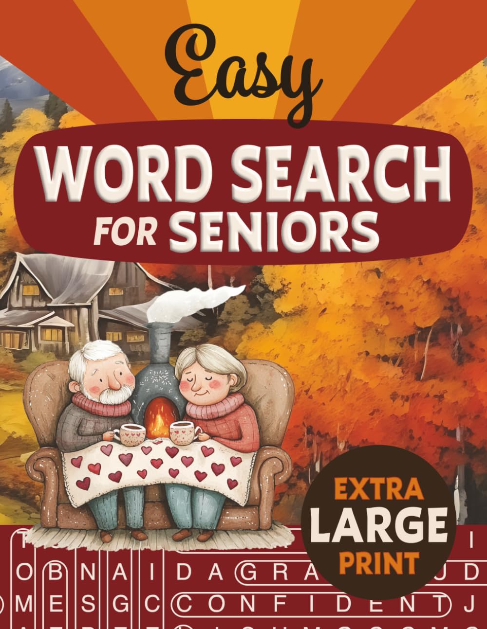 Easy Word Search for Seniors: Extra Large Print Relaxing Anti-Eye Strain Word Find Puzzles