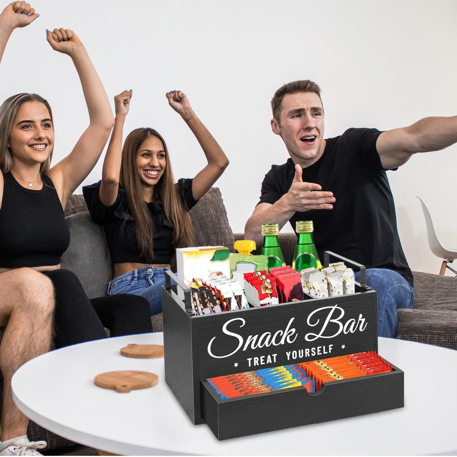 Kaffeezubehör für Kaffeezubehör | Arbeitsplatte für Kaffeestation | Küchenorganizer Mit Box Für Kapseln Tee & Zucker Landhaus