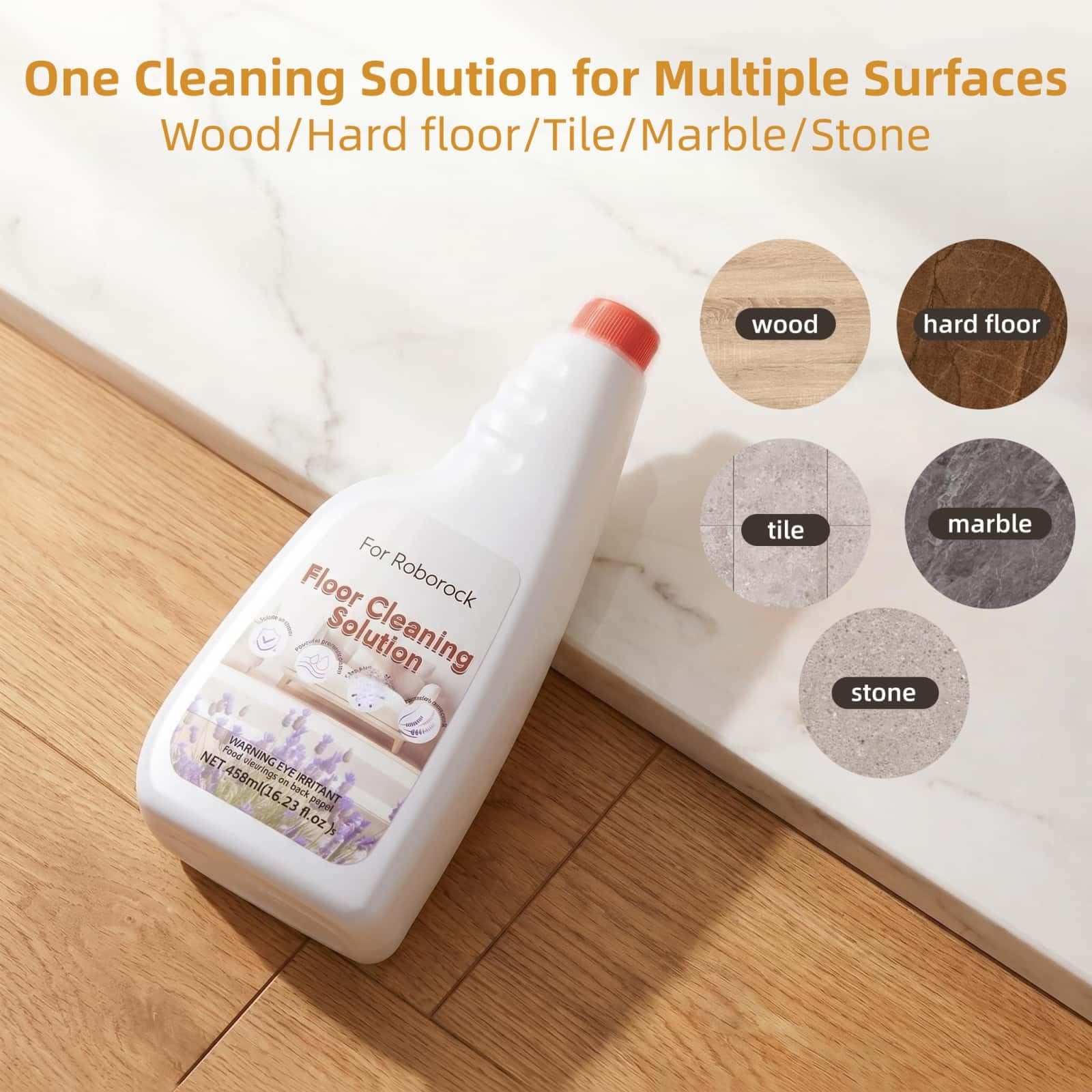 Liquide Nettoyant For Sols, 480mlX3, Parfum De Lavande, Nettoyage En Profondeur, Sans Rayures, Échelle 1: 200, Compatible Avec Roborock, Avec Robot Balayeur À Double Usage Sec Et Humide