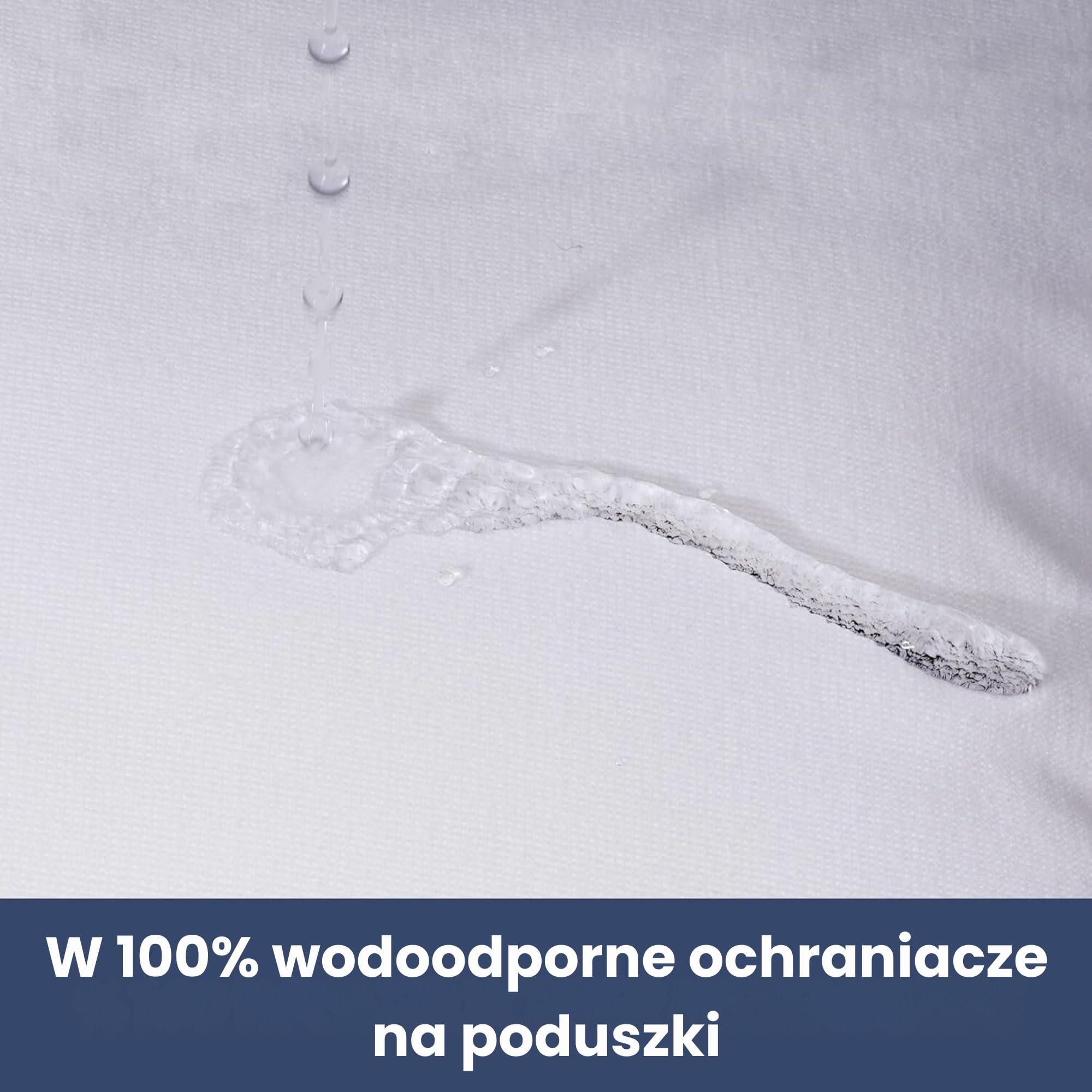 Komfortec Wodoszczelna poszewka na poduszkę, 45 x 45 cm, z zamkiem błyskawicznym, oddychająca, hipoalergiczna, przeciw roztoczom, 2 sztuki, kolor biały