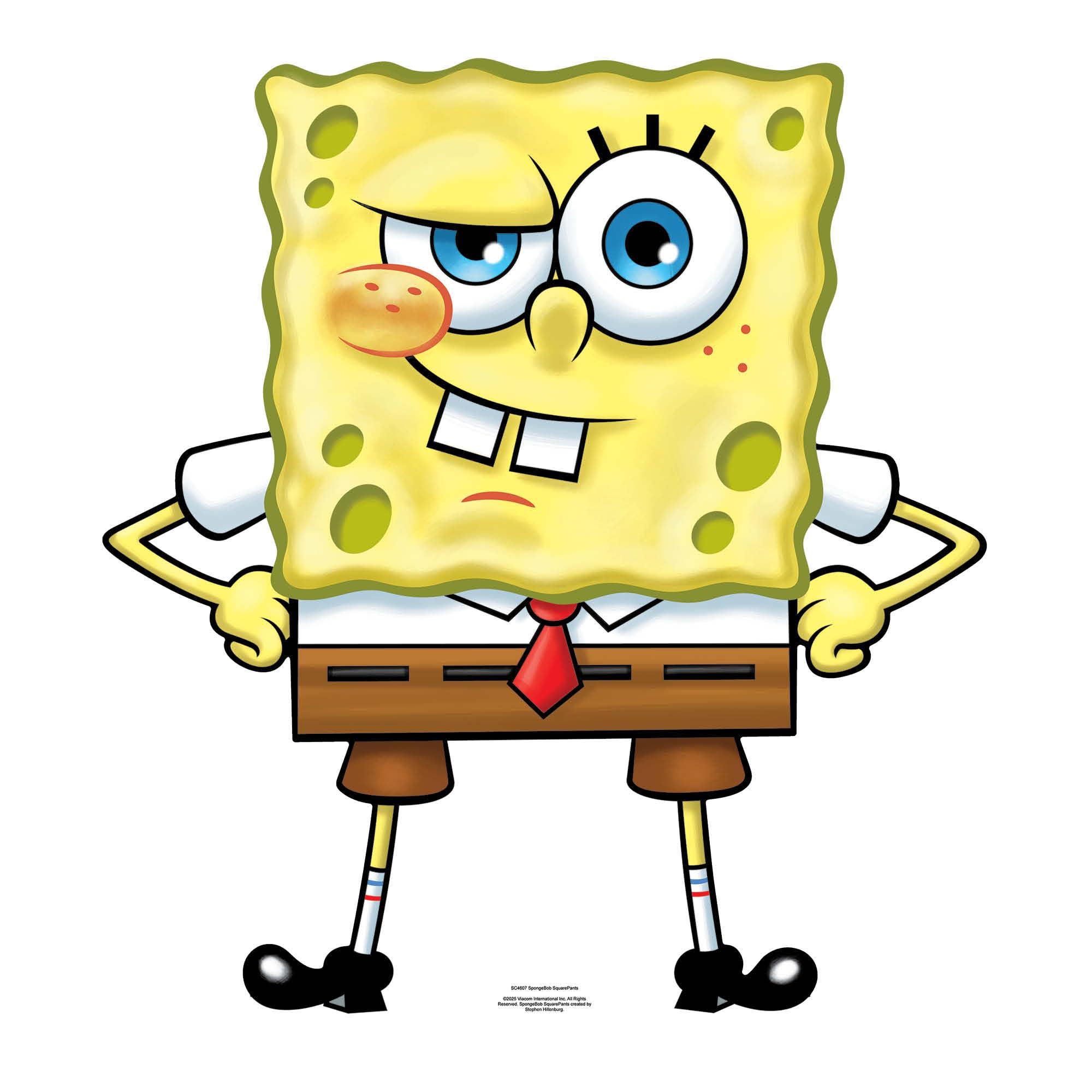 Star Cutouts SC4607 Spongebob Schwammkopf Pappausschnitt, Höhe 85 cm, offizielles Lizenzprodukt, Party, Geburtstag, Raumdekoration