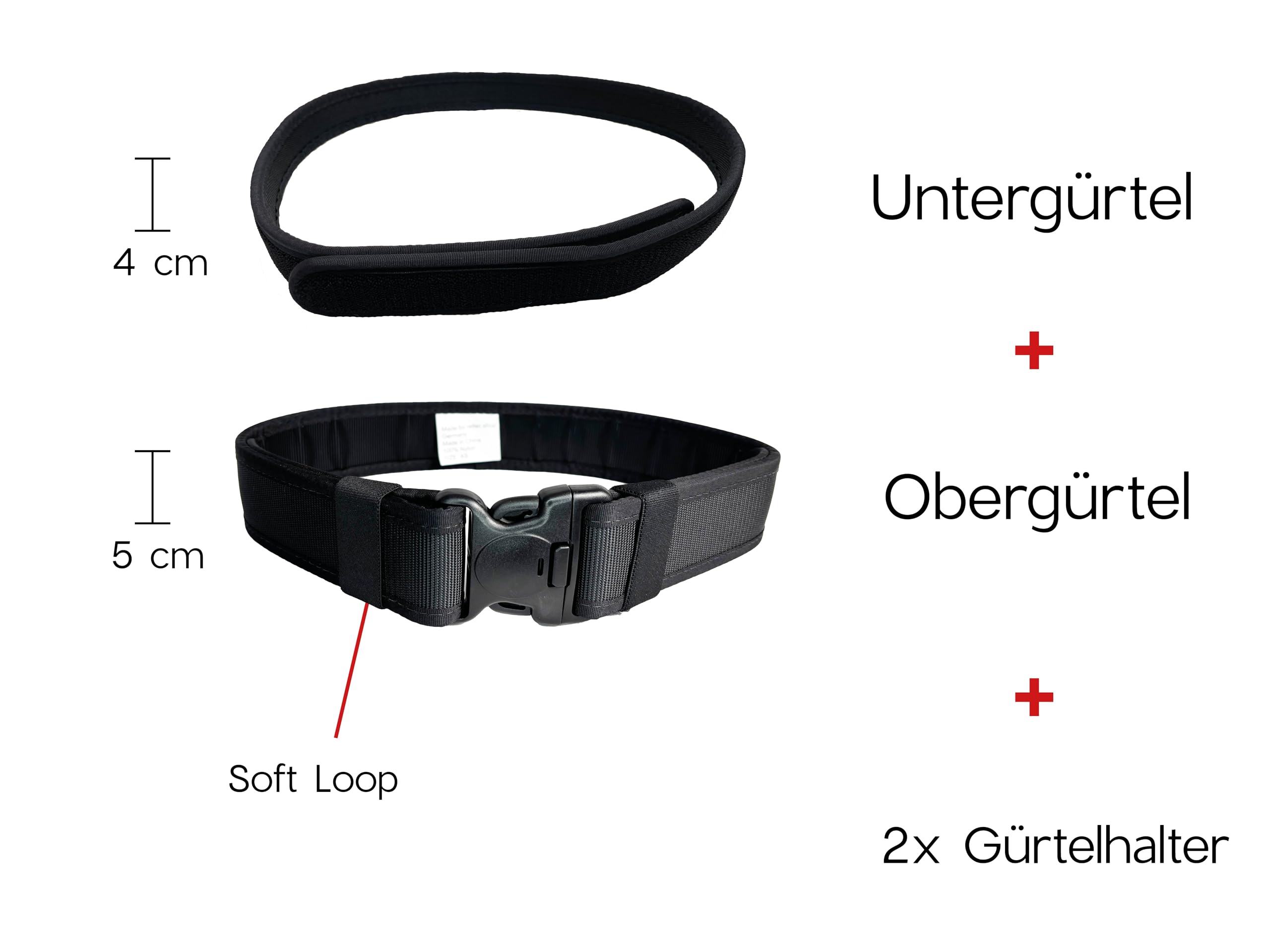 Cintura di servizio cintura inferiore (S-XL) per servizi di emergenza, polizia, sicurezza (L: 90 cm – 110 cm)