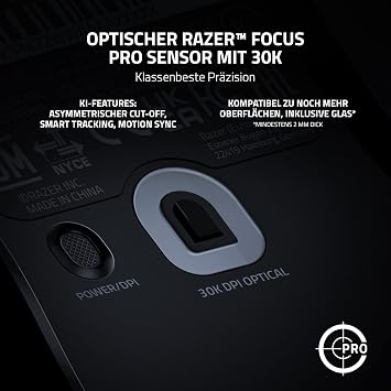 Razer Viper V2 Pro – 58g Ultralight Wireless Esports Gaming Mouse (Optical Sensor with 30K DPI Wireless Hyperspeed Technology Optical Gen 3 Mouse Switch 5 DPI Options) Black