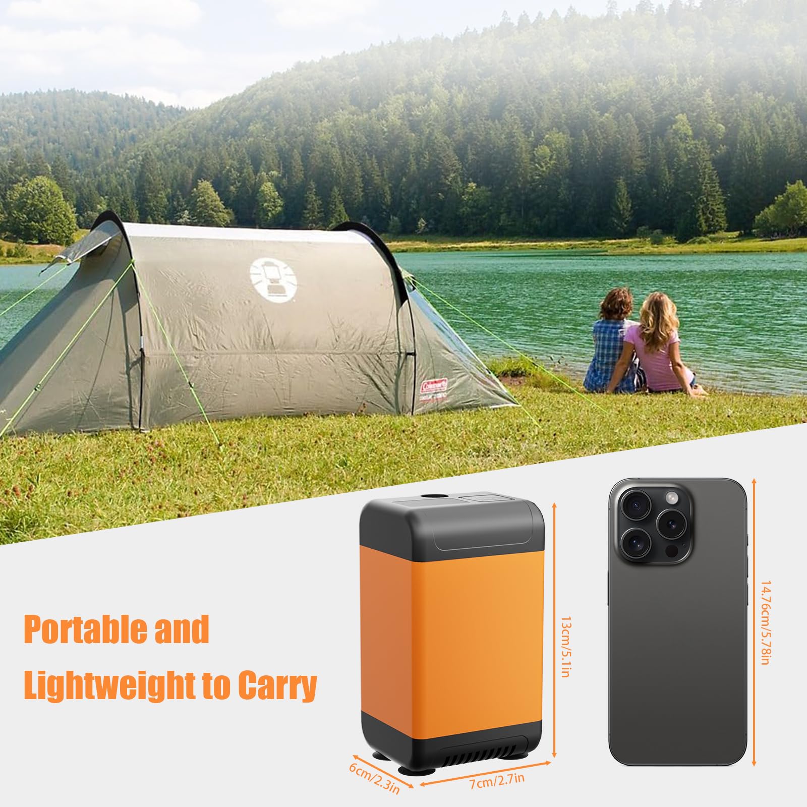 Doccia Portatile Da Campeggio Suewidfay Con Batteria 7600mAh, Display Intelligente, 3 Modalità, Tubo 2m, Per Campeggio, Auto E Animali
