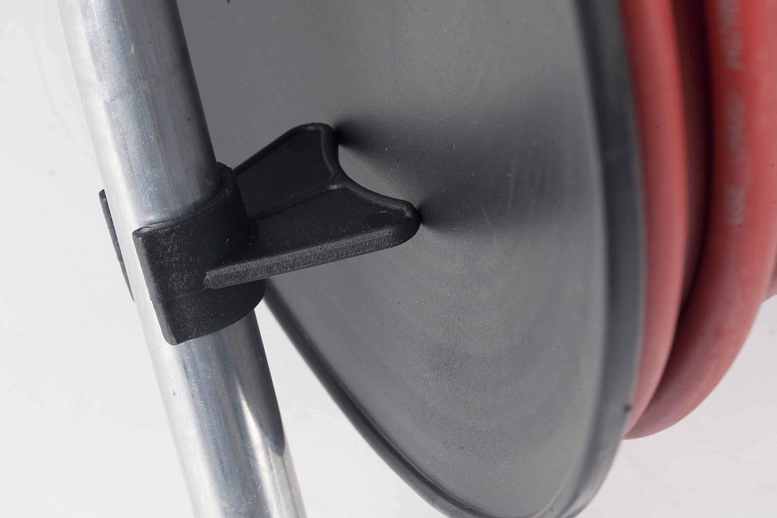 as - Schwabe Sicherheits-Gerätekabeltrommel 25m Kupplung mit Sicherheitsdeckel, 1,5m Anschlussleitung mit Schutzkontaktstecker, rot, 230V, 16A, max. 3500W, H07RN-F 3G1,5, Made in Germany, IP44, 12232