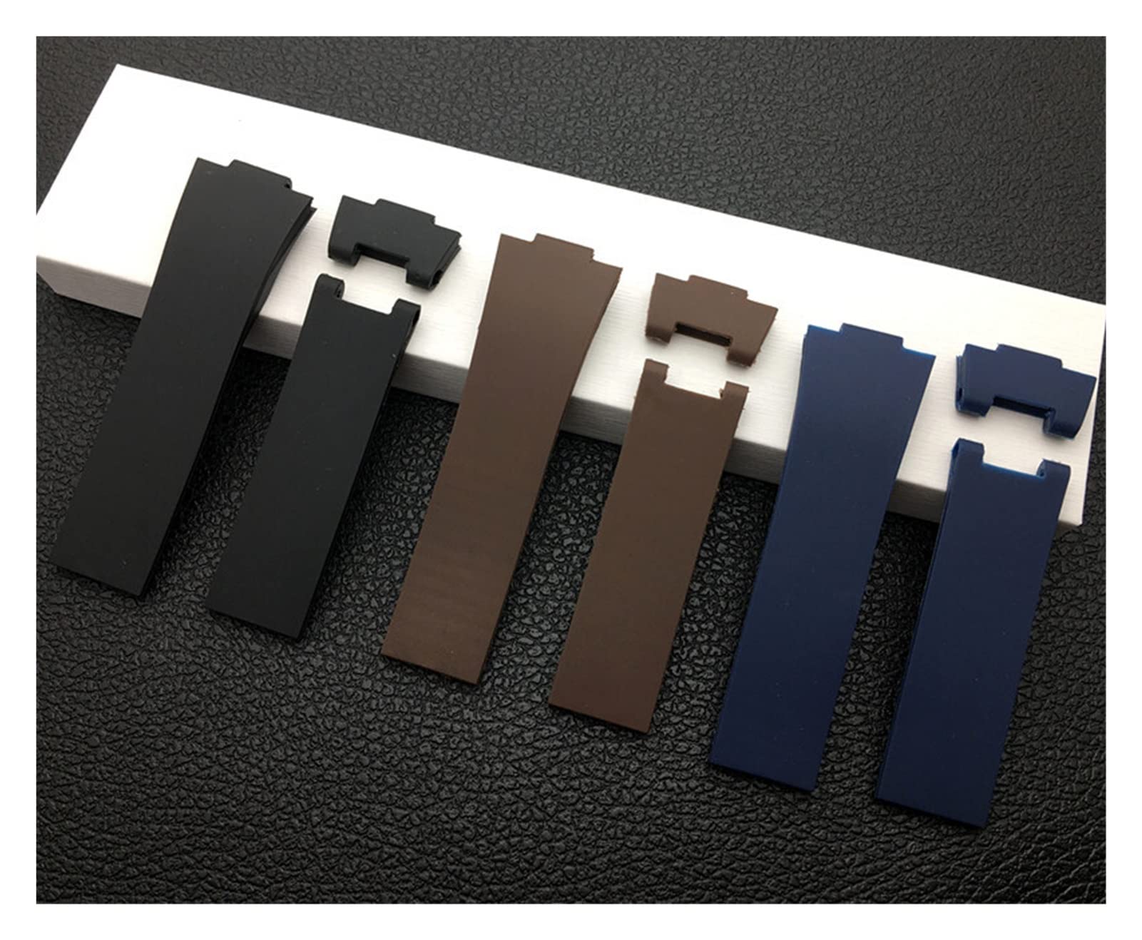 BEIGUABrand Quality 25 * 12mm Black Brown Blue Waterproof Silicone Rubber Watchband Wrist Watch Band Belt Compatible With Ulysse Nardin Strap +tool